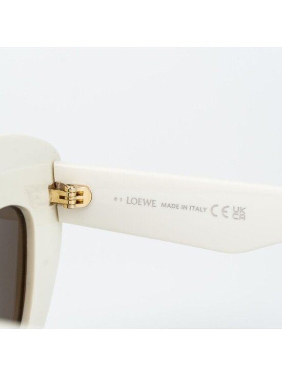 Loewe Women Sunglasses Ivory Brown Cat Eye LW40127I ANAGRAM 25E NEW AUTHENTIC main image 4